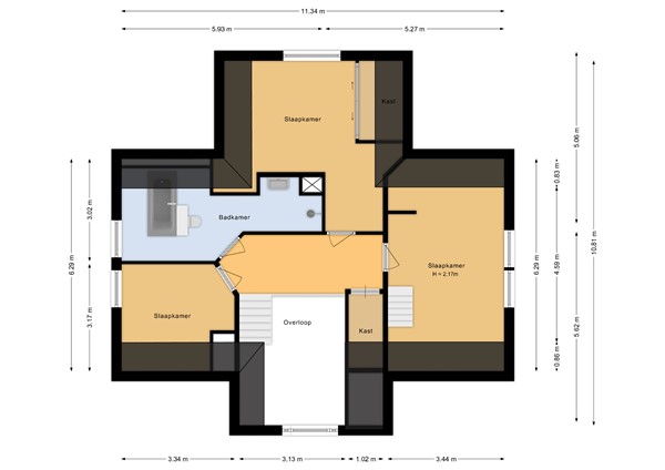 Floorplan - Bosruiterweg 25-12, 3897 LV Zeewolde